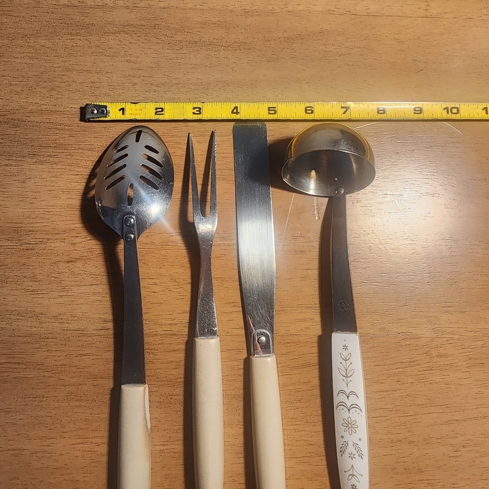 4 Vintage Echo Flint Kitchen Utensil Wheat Harvest Icing , Fork, Ladle, spoon - Picture 8 of 16
